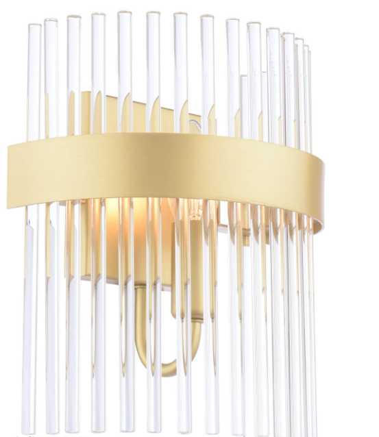 Alexa Wall Light Glass and Matt Antique Brass