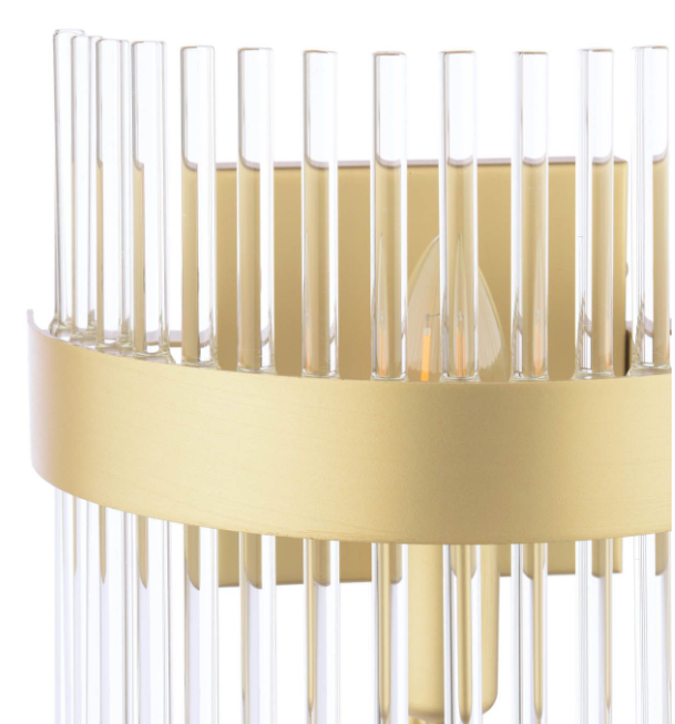 Alexa Wall Light Glass and Matt Antique Brass