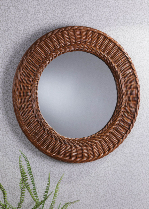 Cait Mirror Dark Rattan