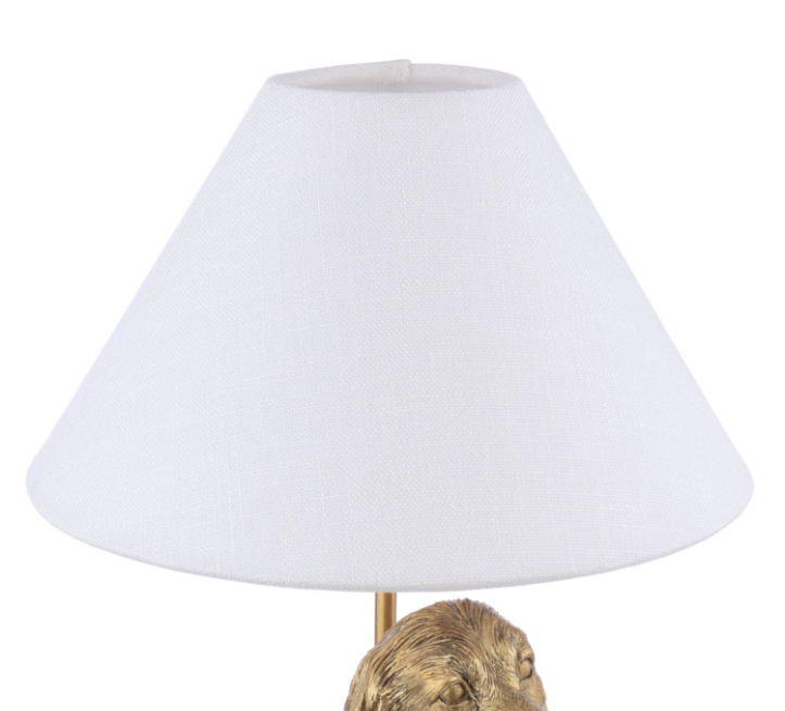 Cocker Spaniel Table Lamp Antique Gold With Shade