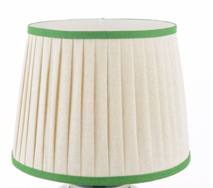 Colwich Table Lamp Green Ceramic and Antique Brass With Shade