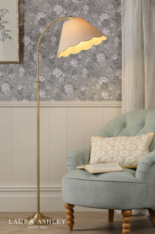 Cordwell Floor Lamp Matt Antique Brass With Shade