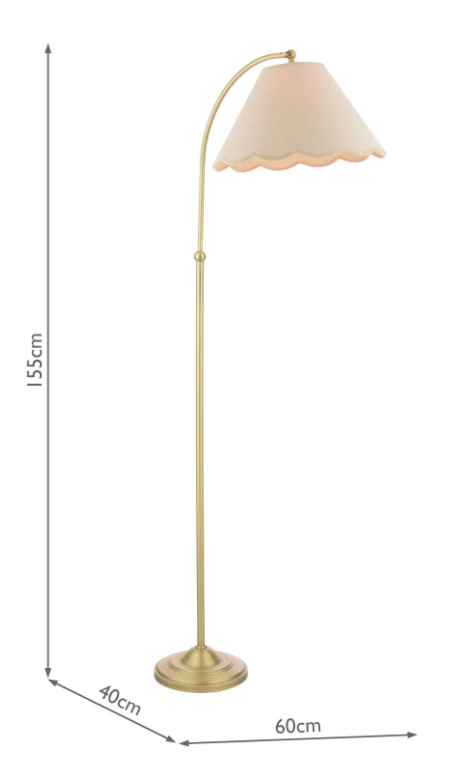 Cordwell Floor Lamp Matt Antique Brass With Shade