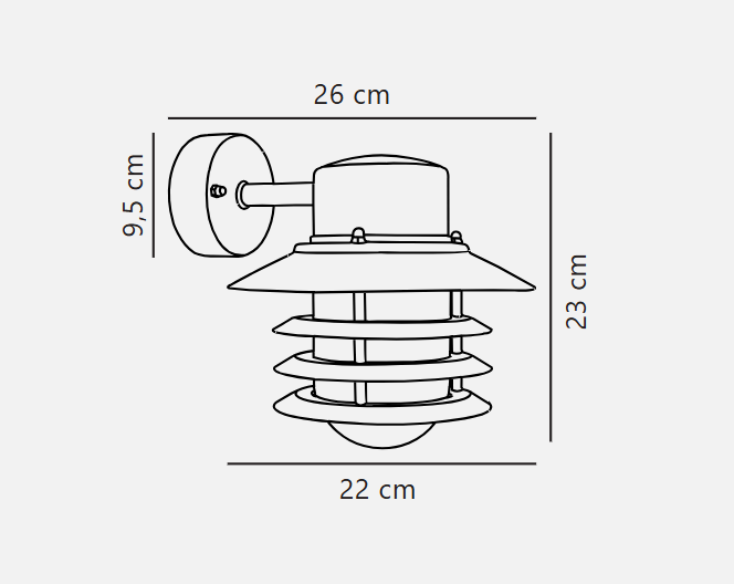 Vejers Up/ Down light- Galvanized/ Black Finish