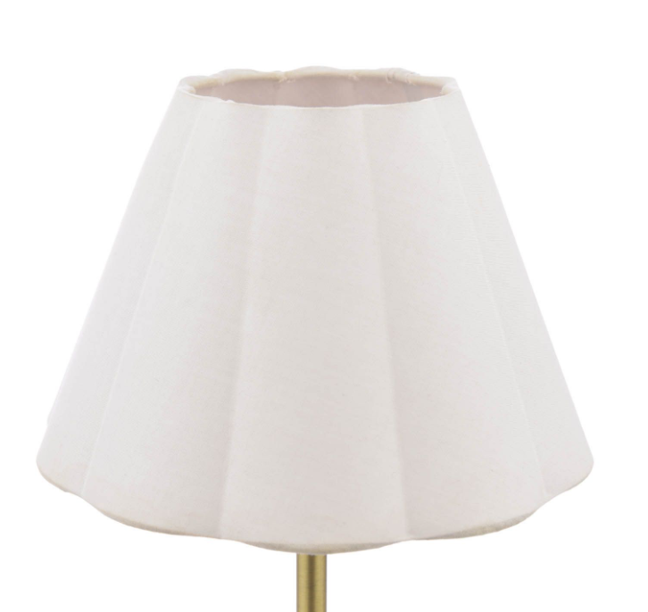 Erin Rechargeable Table Lamp Matt Antique Brass With Shade LED
