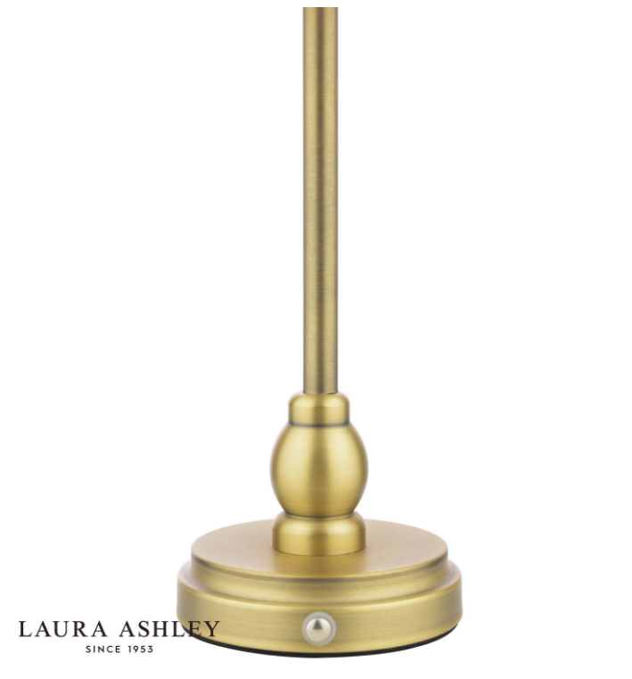 Erin Rechargeable Table Lamp Matt Antique Brass With Shade LED