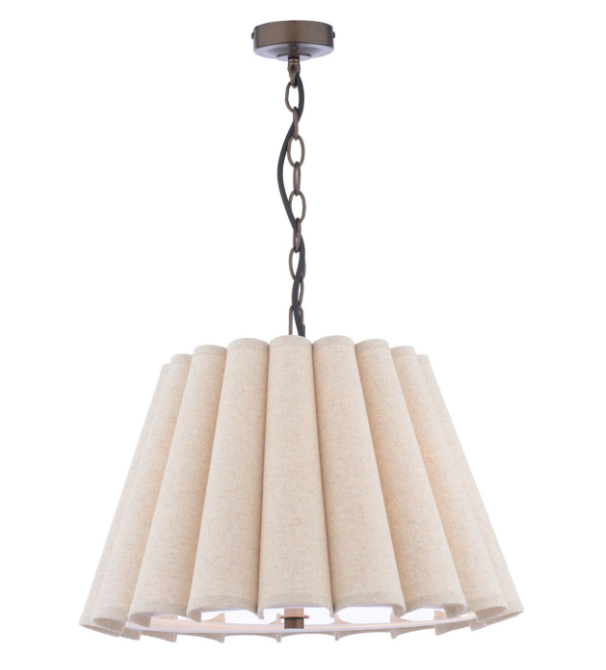 Holwell 2 Light Pendant Antique Bronze With Shade