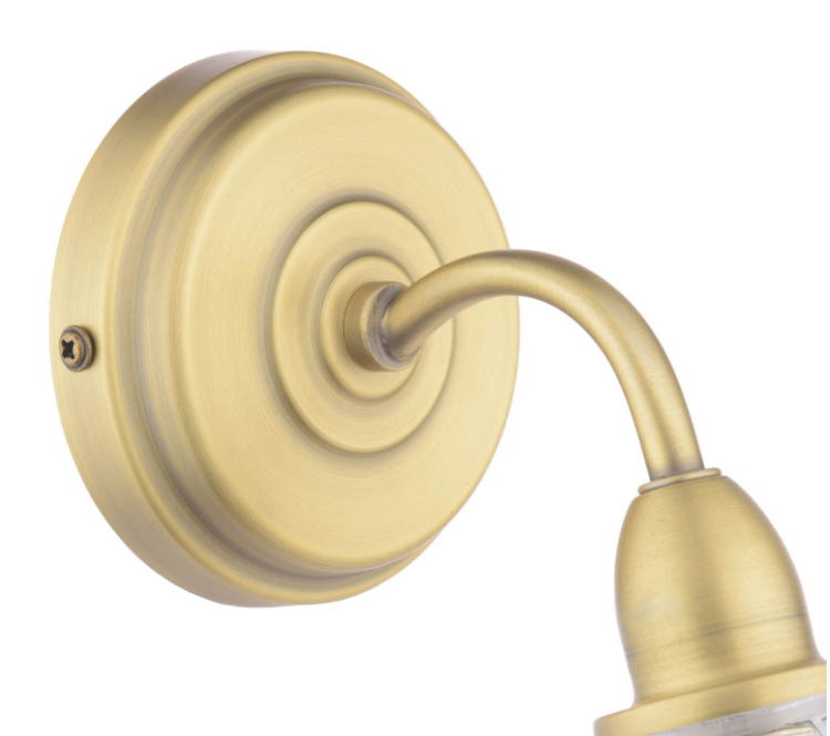 Kerswell Wall Light Matt Antique Brass and Glass