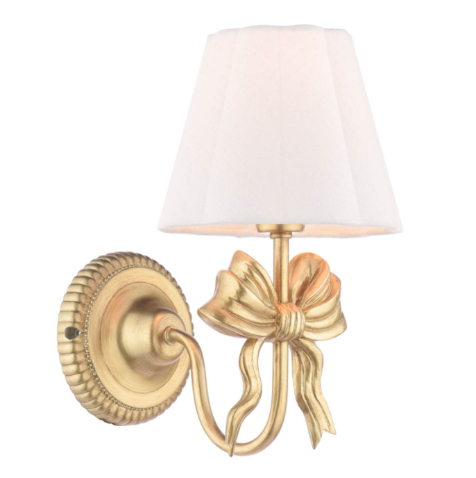 Larkfield Wall Light Antique Gold With Shade