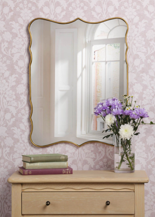 Medora Mirror Matt Gold 64.5 X 49.5cm
