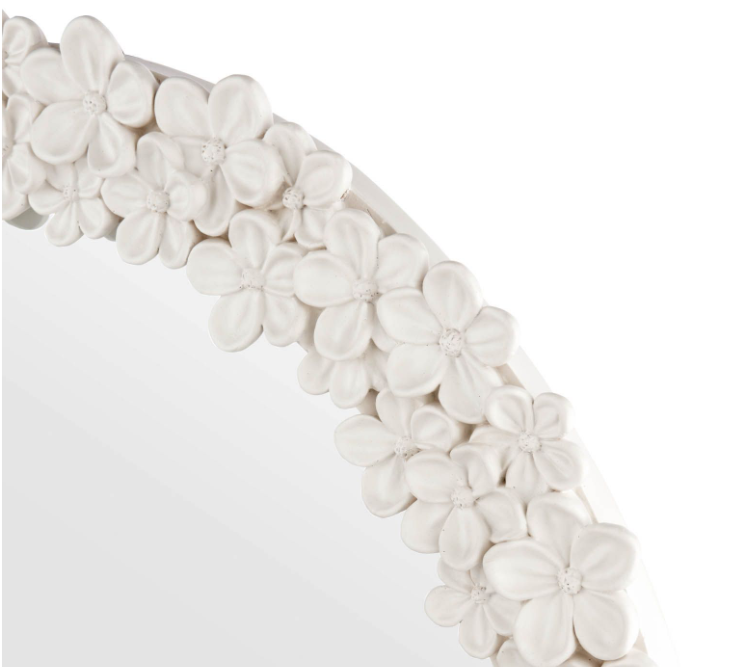 Romsey Mirror Matt White 65cm