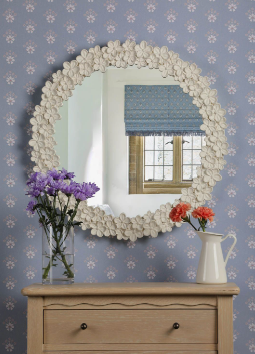 Romsey Mirror Matt White 65cm