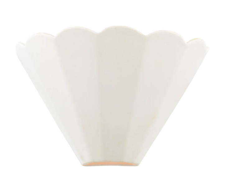 Scallop Wall Washer White Ceramic