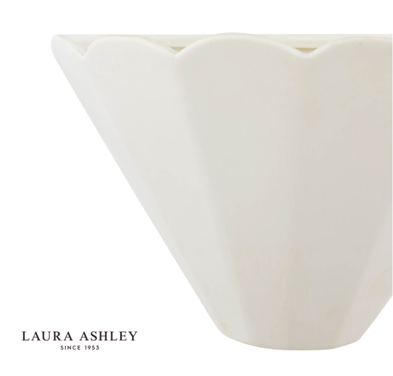 Scallop Wall Washer White Ceramic