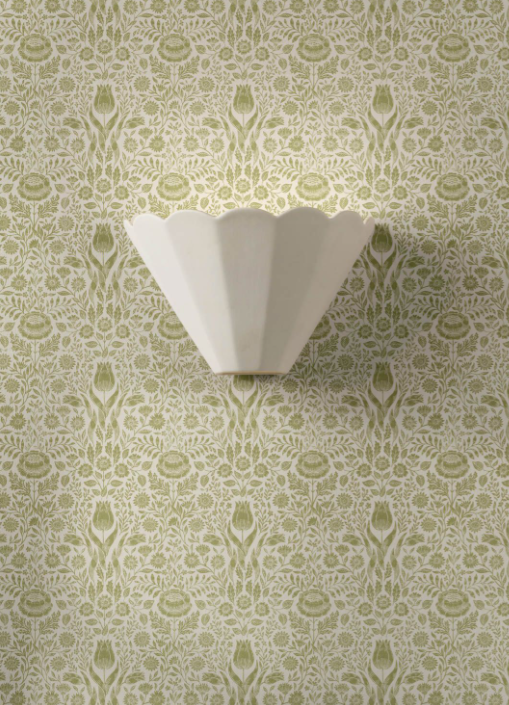 Scallop Wall Washer White Ceramic
