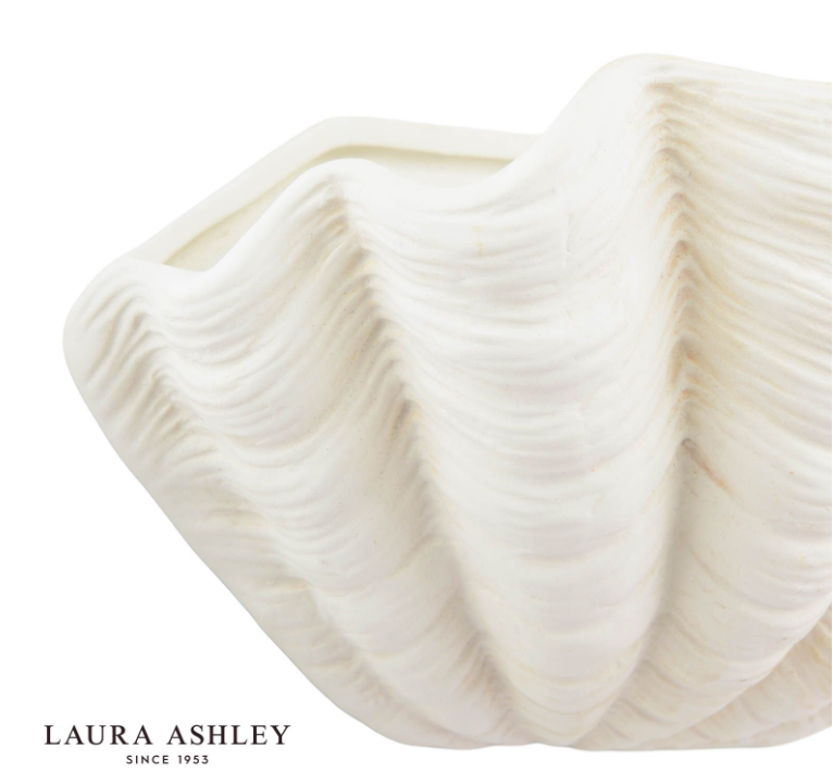 Shell Wall Washer White Ceramic