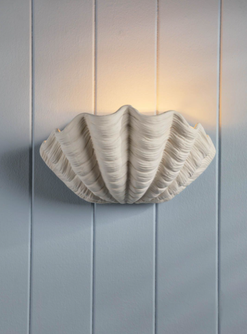 Shell Wall Washer White Ceramic