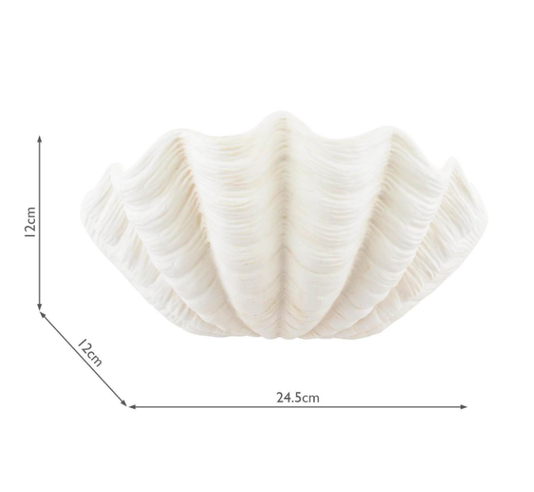Shell Wall Washer White Ceramic