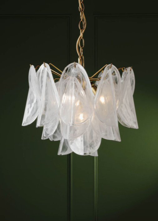 Stannington 4 Light Pendant Matt Antique Brass and White Glass