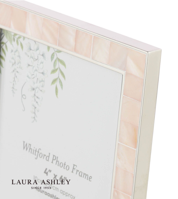 Whitford Photo Frame Polished Nickel and Pink 4" x 6"