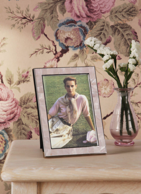 Whitford Photo Frame Polished Nickel and Pink 4" x 6"