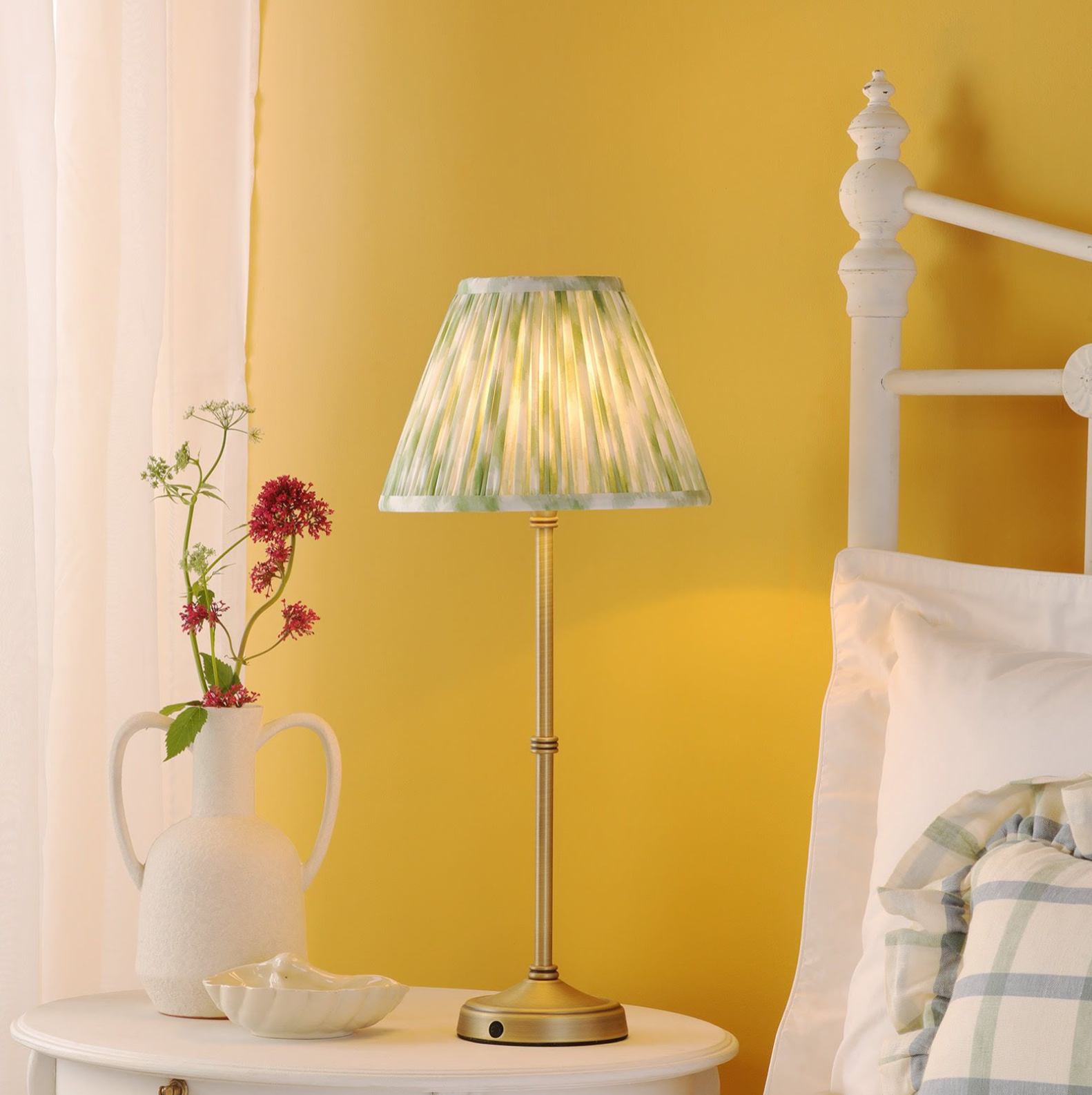 Dahl Rechargeable Table Lamp Complete With Shade- Various Finishes