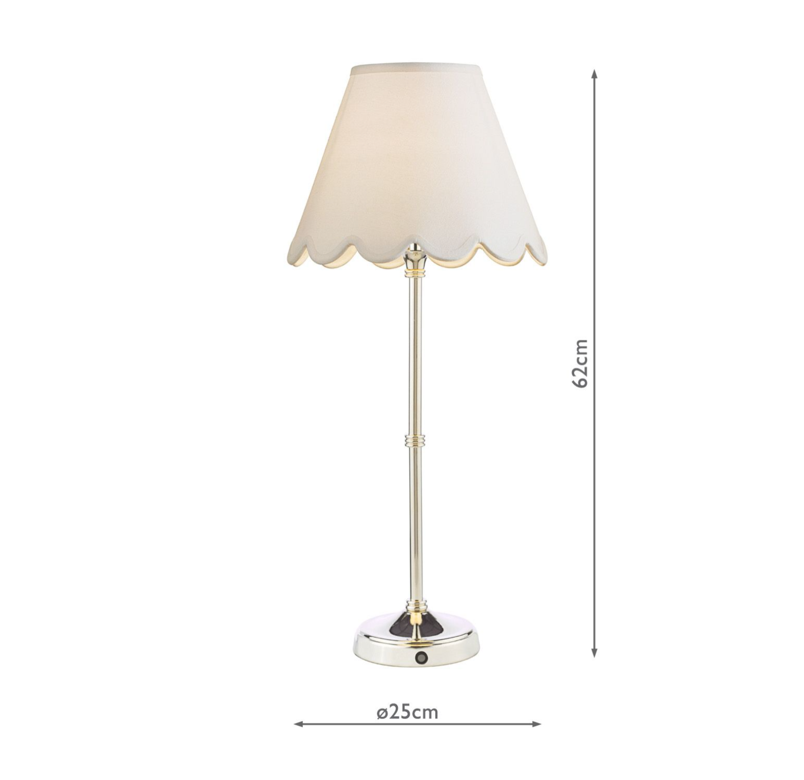 Dahl Rechargeable Table Lamp Complete With Shade- Various Finishes