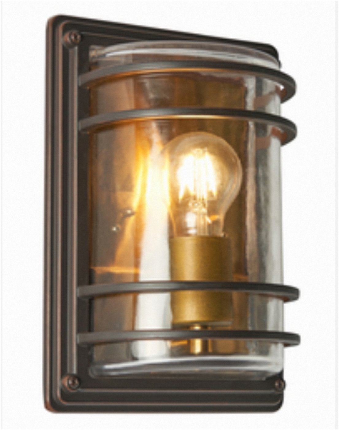 Bardo Bulkhead Lantern- Antique Bronze Finish