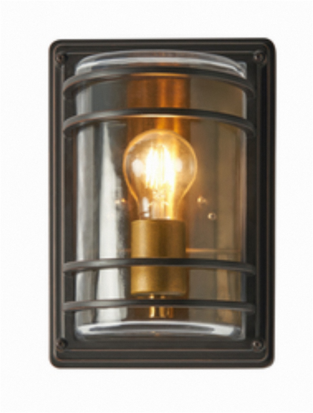Bardo Bulkhead Lantern- Antique Bronze Finish