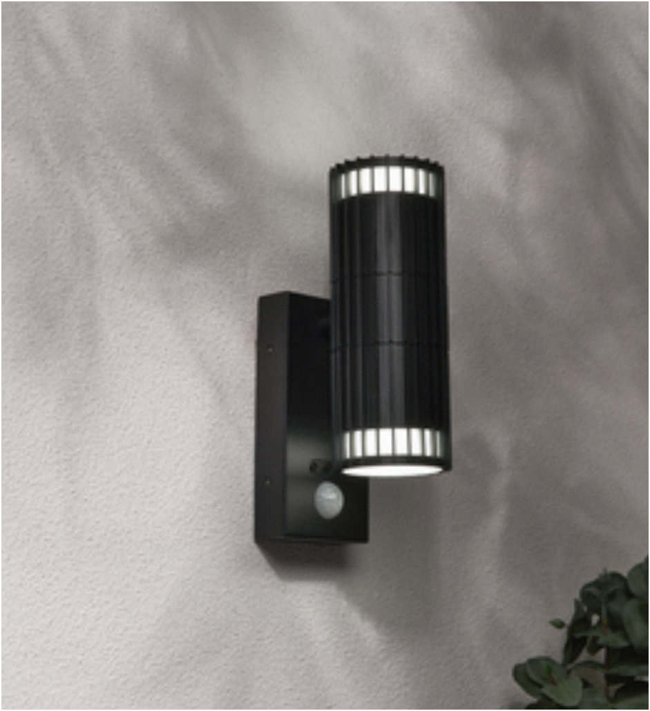 Muto Outdoor Up Down Wall Light PIR Sensor- Black/ Anthracite