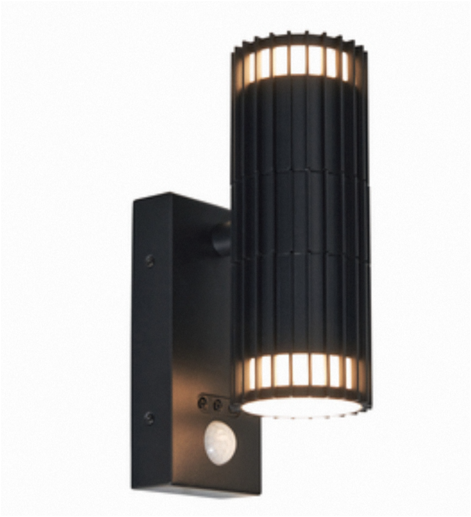 Muto Outdoor Up Down Wall Light PIR Sensor- Black/ Anthracite