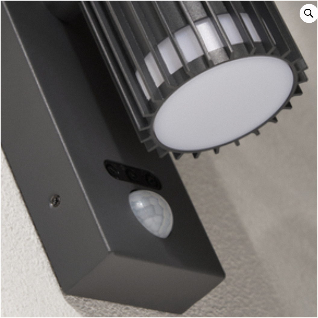 Muto Outdoor Up Down Wall Light PIR Sensor- Black/ Anthracite
