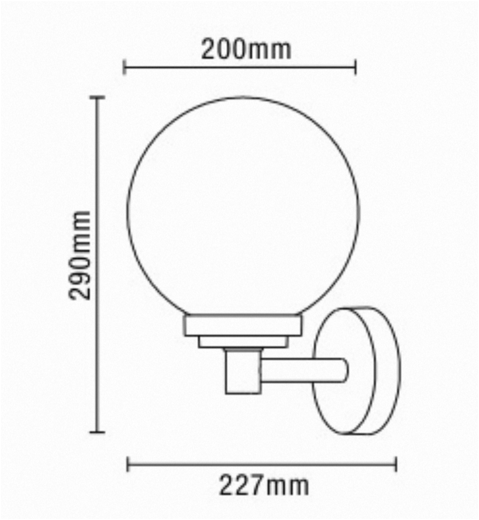 Gaki Outdoor Globe Wall Light