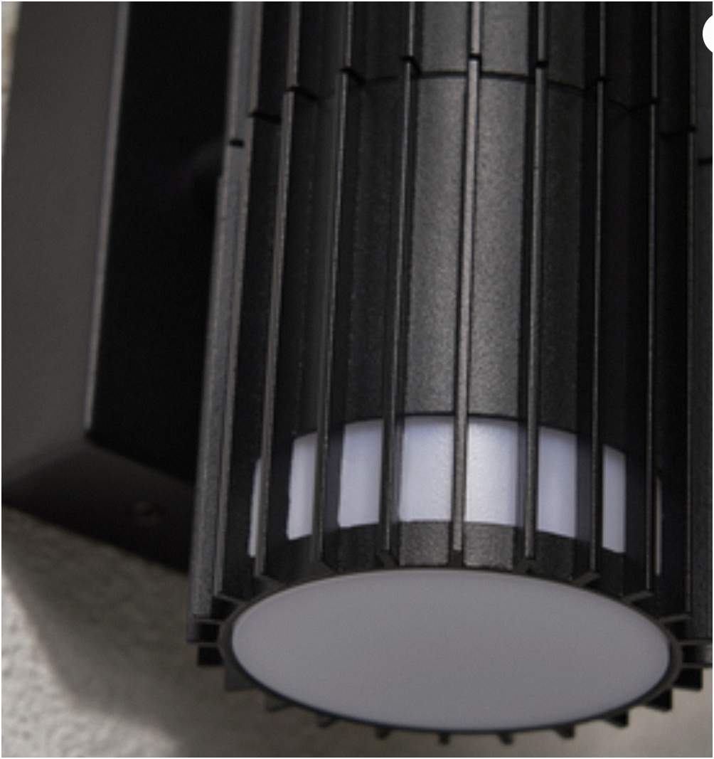 Muto Outdoor Fixed Down Wall Light- Black/ Anthracite
