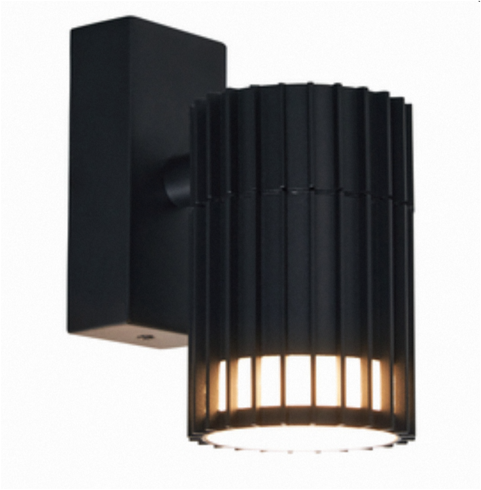 Muto Outdoor Fixed Down Wall Light- Black/ Anthracite