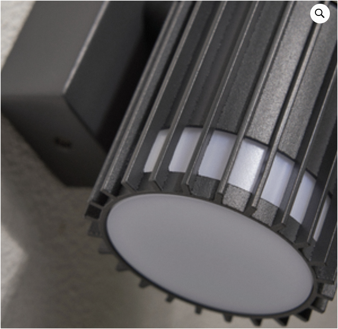 Muto Outdoor Fixed Down Wall Light- Black/ Anthracite
