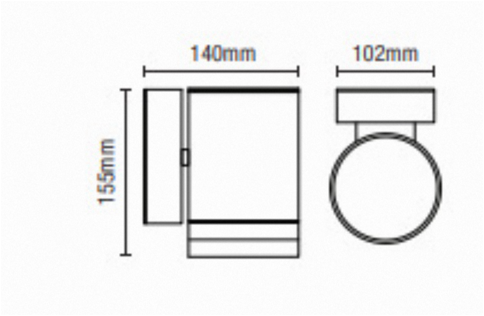 Lens Outdoor Up Down Wall Light
