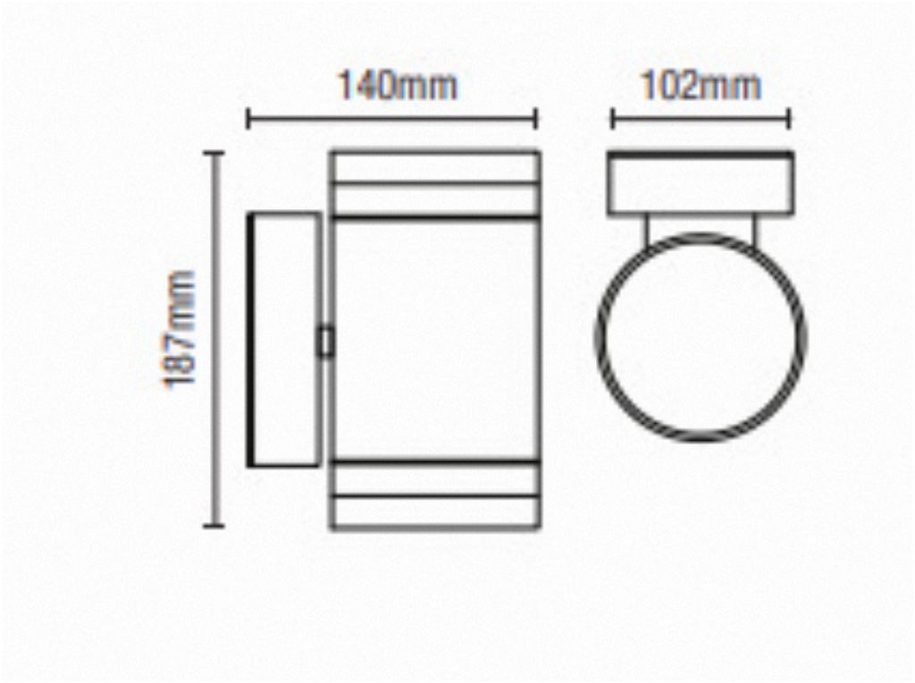 Lens Outdoor Up Down Wall Light
