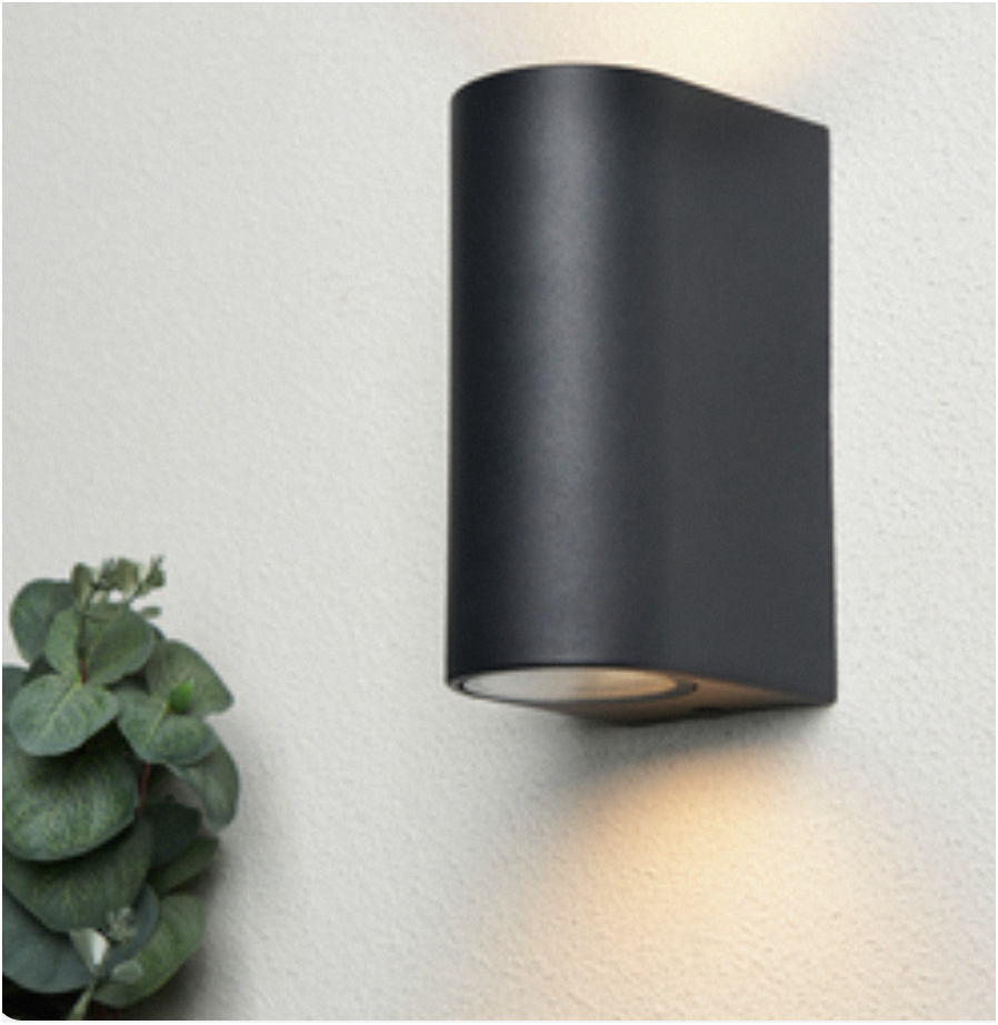 Iona 1/2Lt Up and Down Outdoor Wall Light- Black
