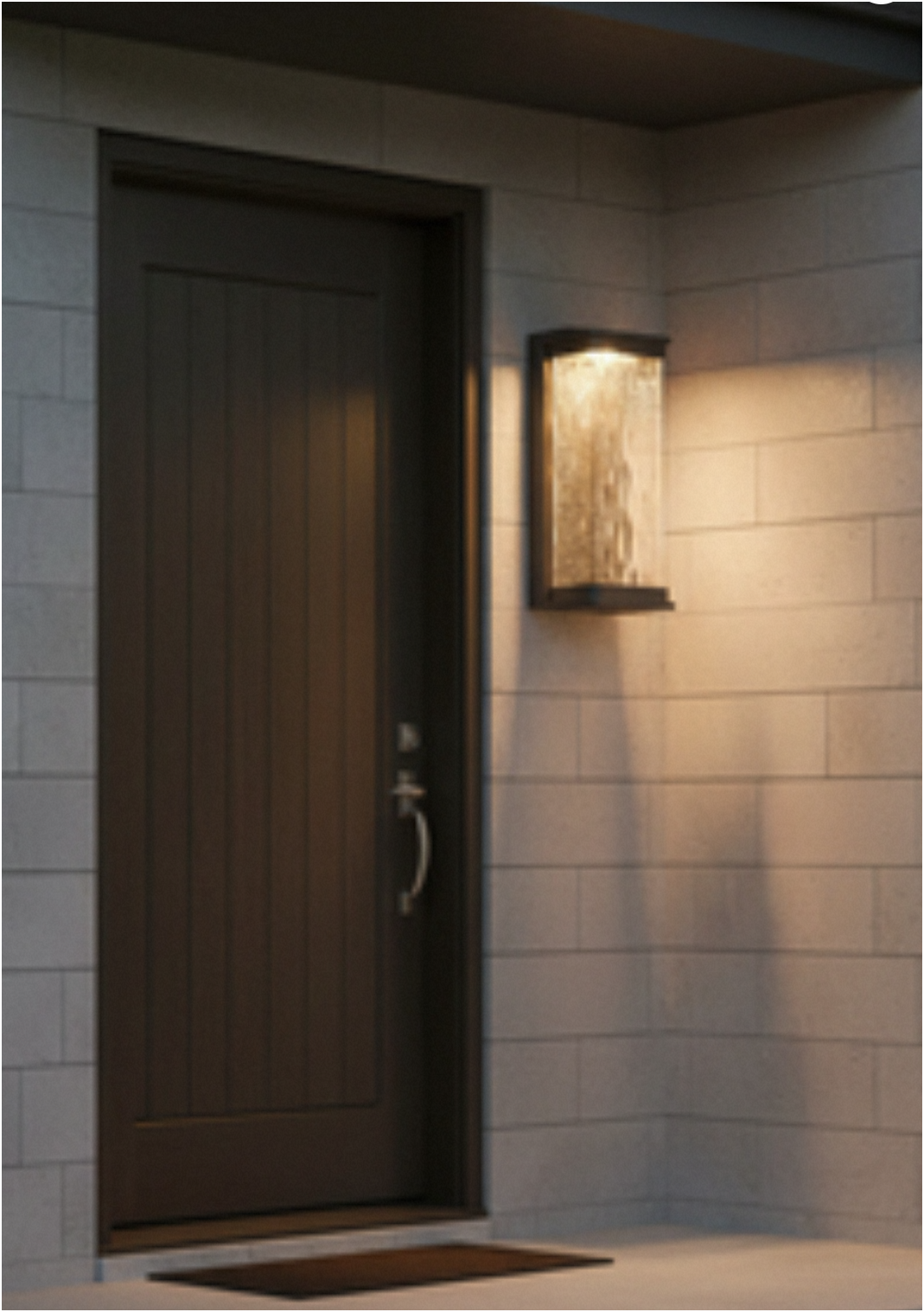 Yates 25w LED Large Water Glass Lantern- Black