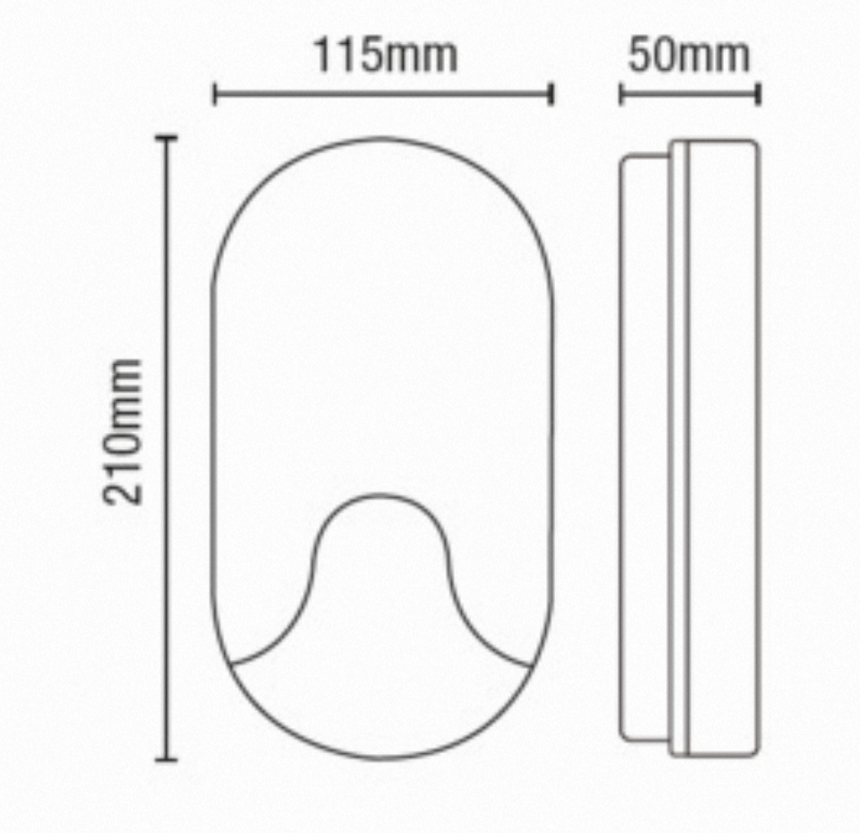 Turus Wall Light- Round/ Oval Finish