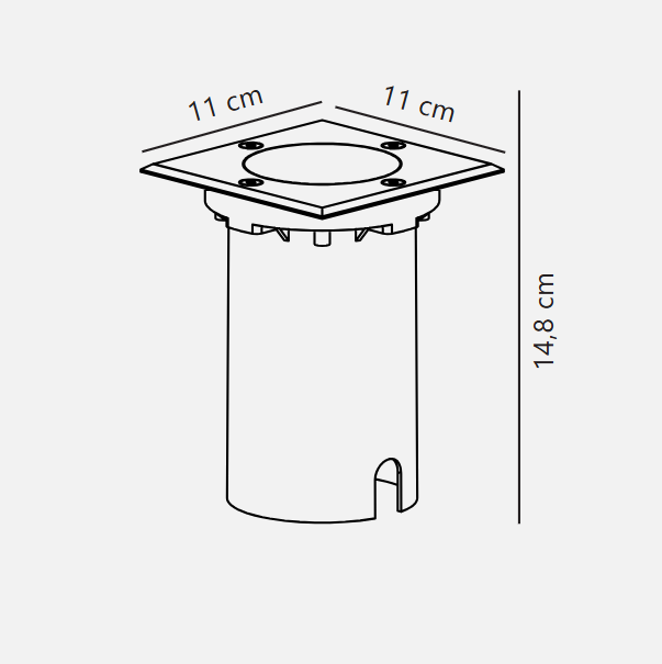 Andor Recessed light- Stainless steel