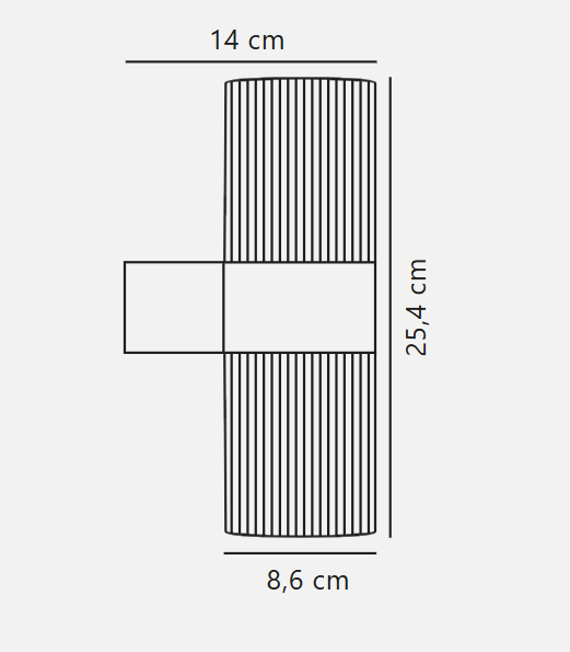 Kyklop Ripple Wall light- Black/ Rusty Finish