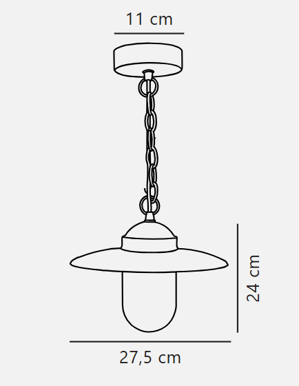Luxembourg Outdoor Pendant- Rusty Finish