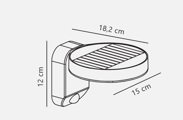 Rica Round/ Square Solar Wall light