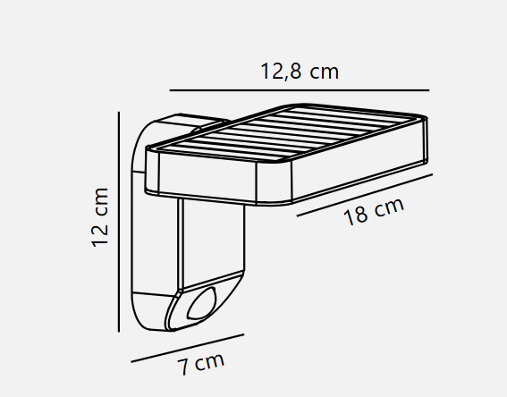 Rica Round/ Square Solar Wall light