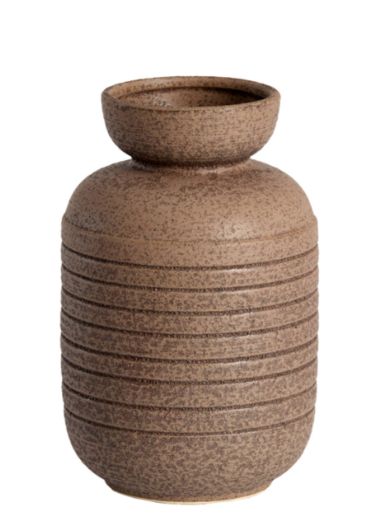 ARPINO Vase Deco - Ceramics Matt Dark Brown