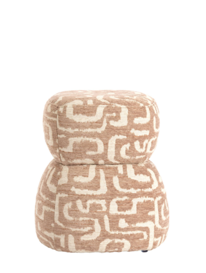 LEYLA Pouf - Terra & Beige