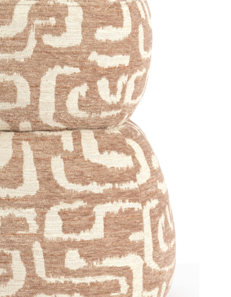 LEYLA Pouf - Terra & Beige