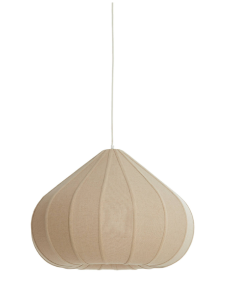 Zubeda Hanging Lamp - Linen Natural/ White Finishes